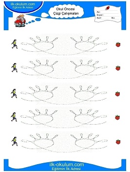 Çocuklar İçin Çizgi Çalışma Sayfaları 